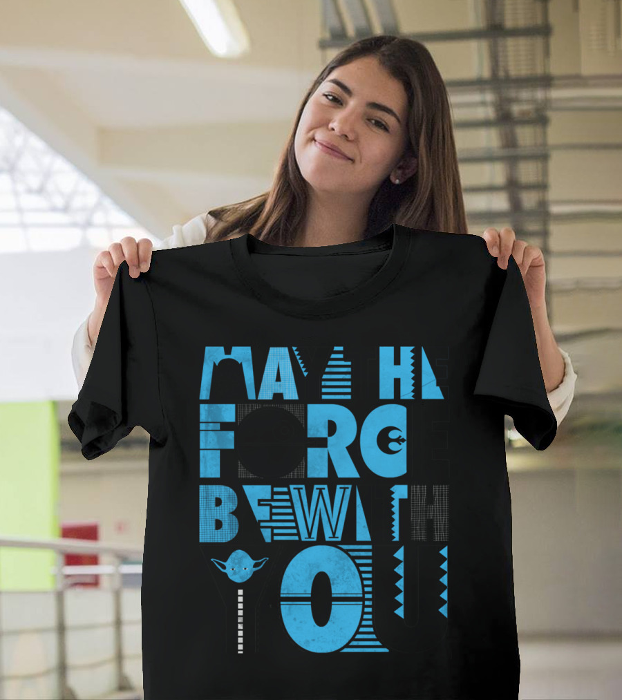 May The Force Be With You Darth Vader Death Star Yoda Star Wars T-Shirt