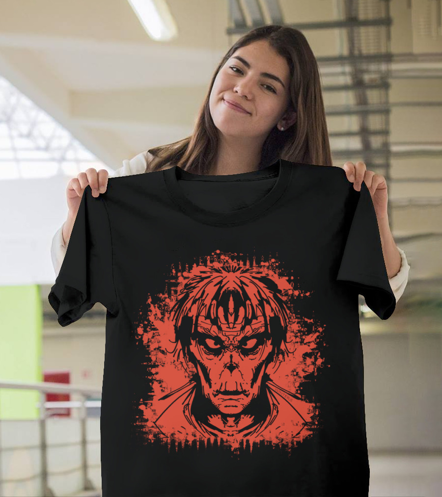 Stalker Grim Red Face Encircled in Paint Splatter T-Shirt