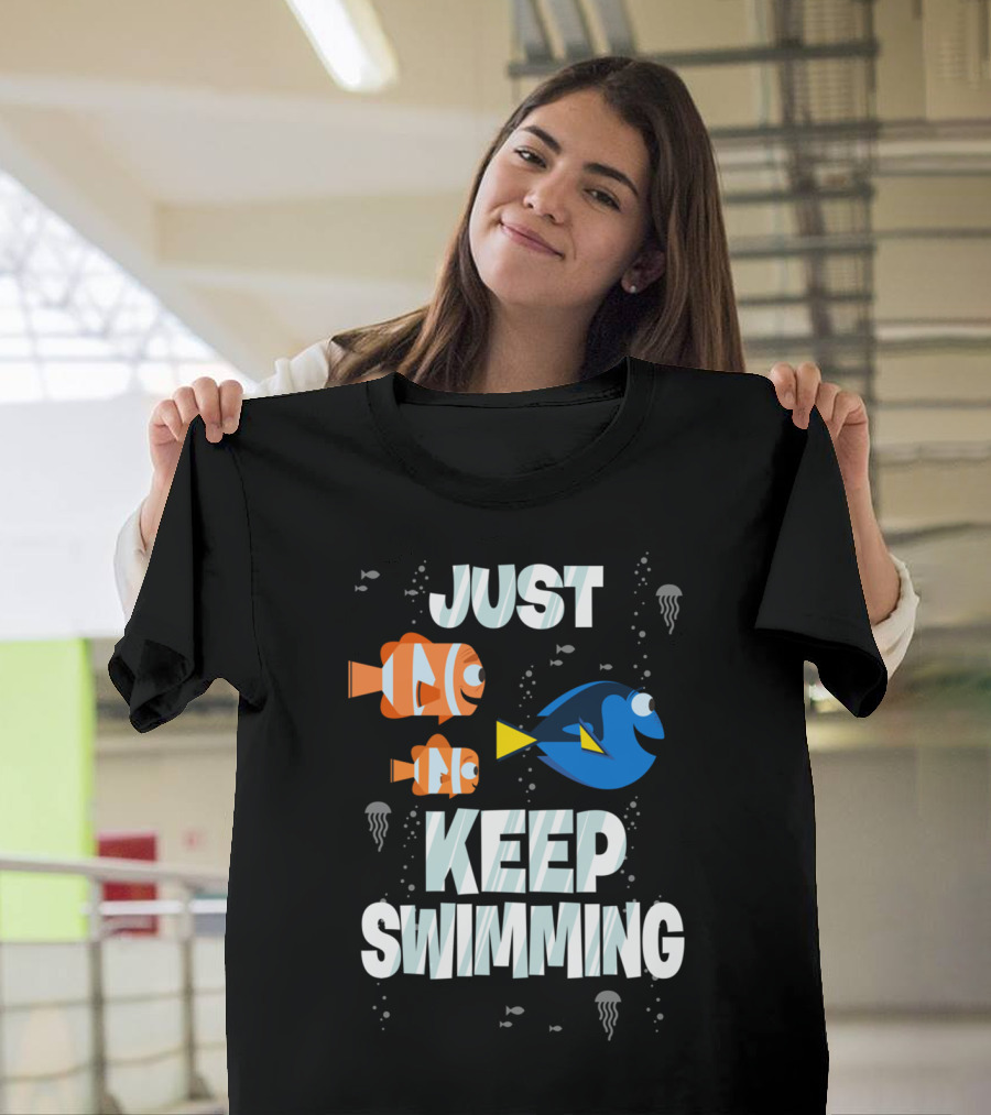 Just Keep Swimming Dory Racer T-Shirt