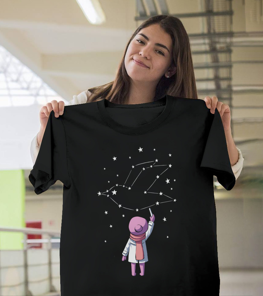 Constellation Bird Child with Stars T-Shirt