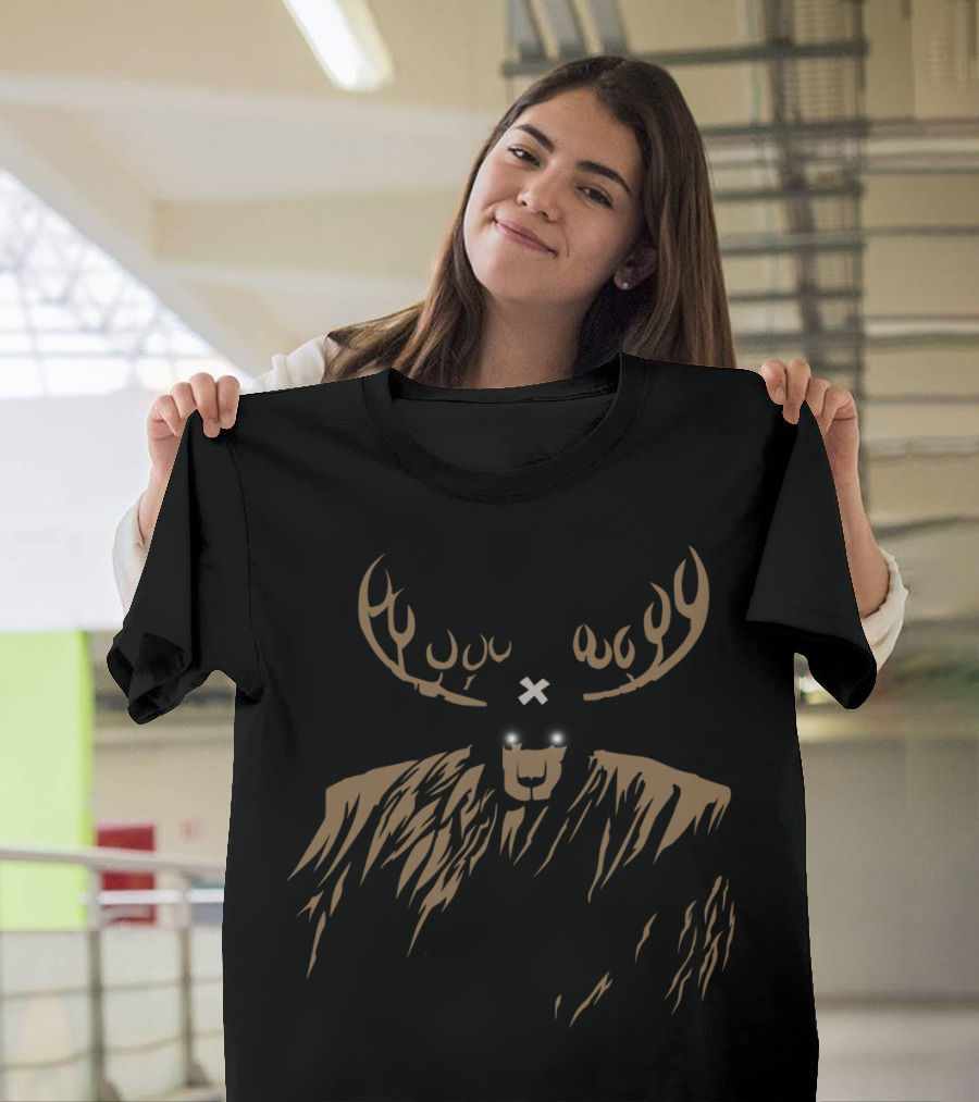 Big Pet Of Mine Mysterious Antlered Creature With Glowing Eyes T-Shirt