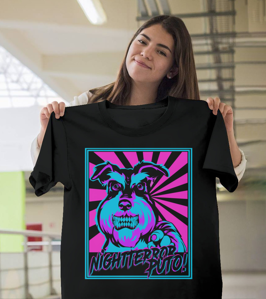 NIGHTERROR PUTO Inigo Purple Neon Dog T-Shirt