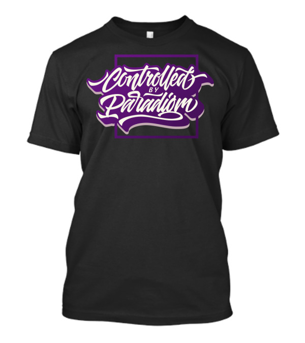Controlled By Paradiom Purple Script T-Shirt