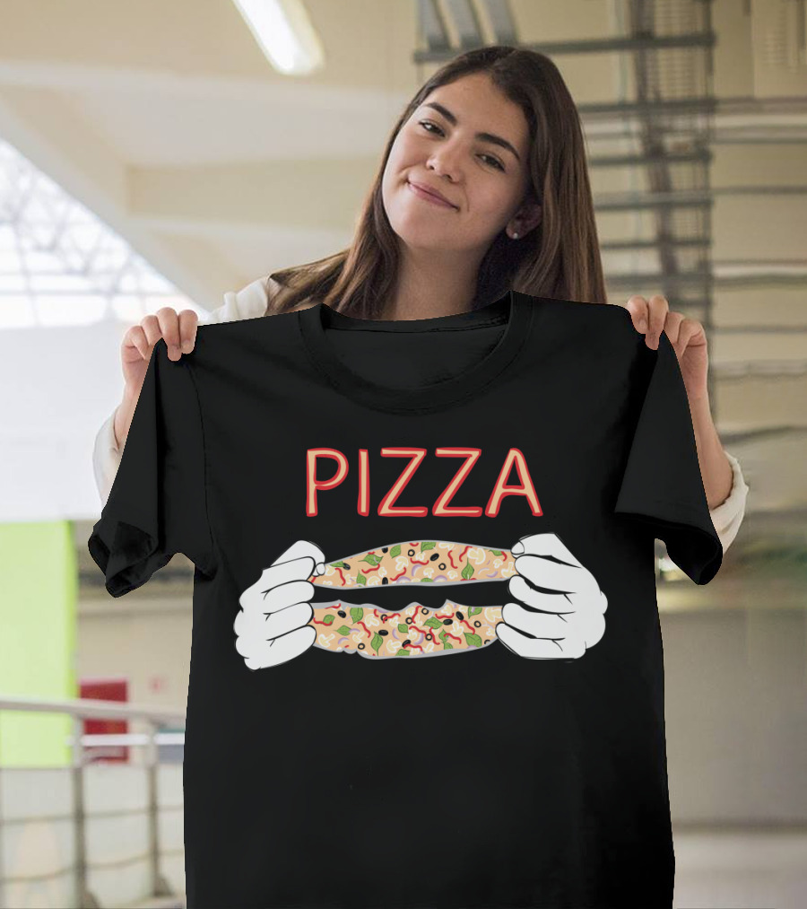 Pizza Hands Pulling Apart Pizza Slice T-Shirt