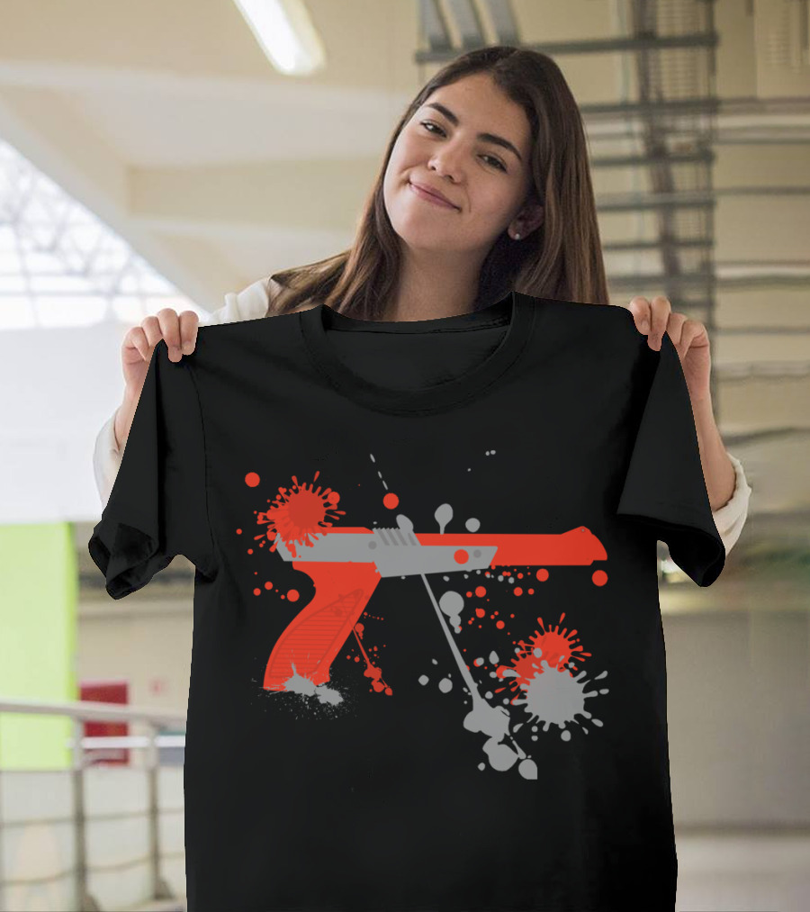 Controller Graffiti NES Zapper Splatter T-Shirt