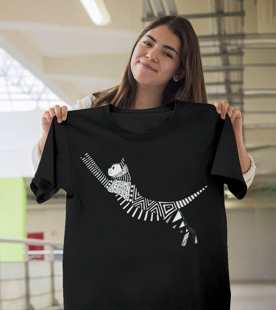Cat Pattern Party Bold Black and White Geometric T-Shirt