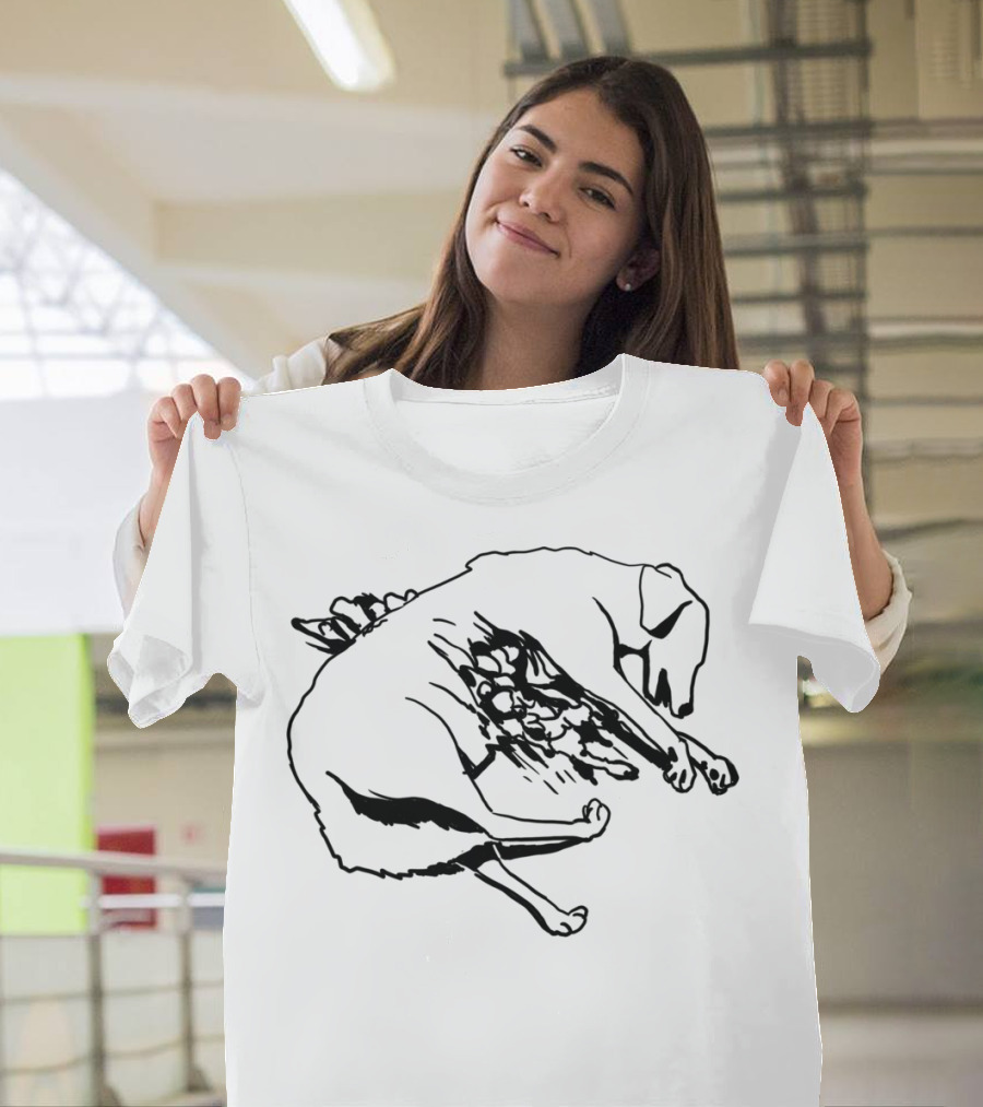 Dead Dog Surreal Skeleton Concept T-Shirt