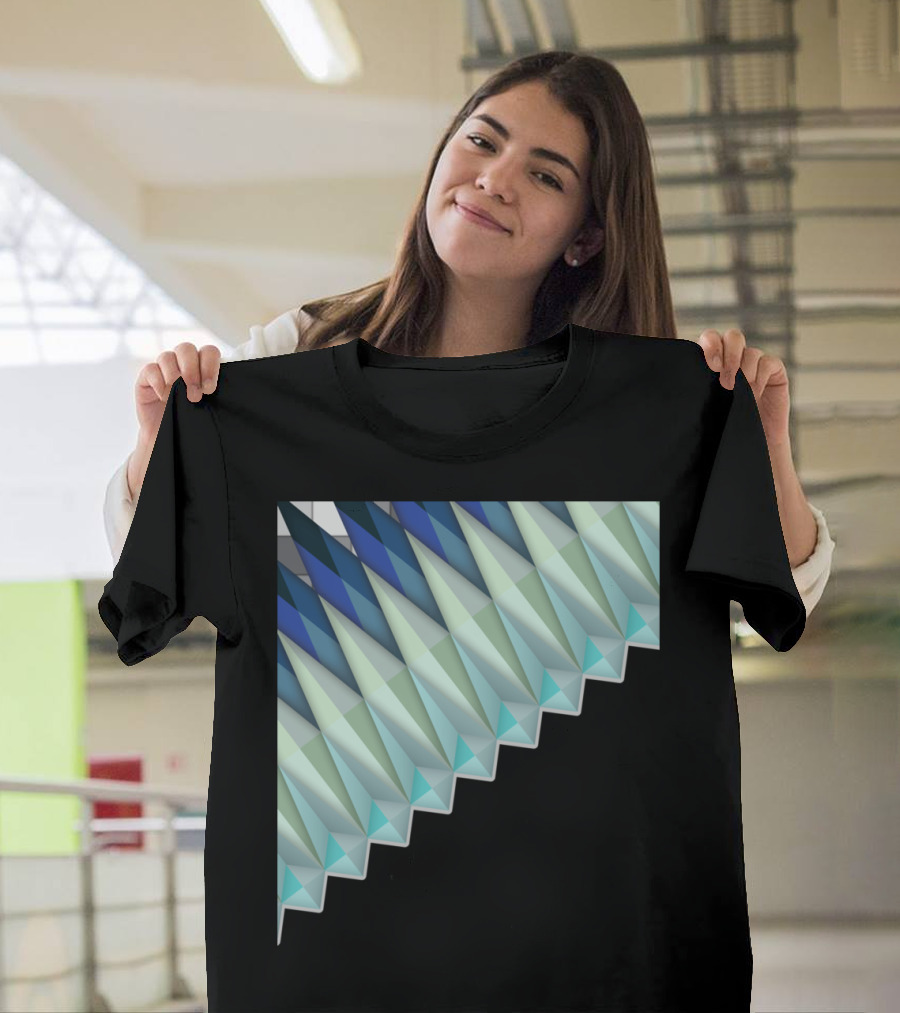 Cool Geometric Layered Chevron T-Shirt