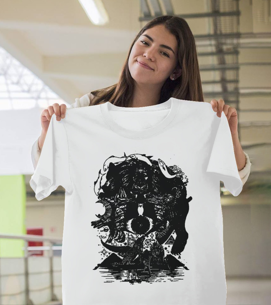 Dream Pipe Surreal Animal Fish Eye Nature Scene T-Shirt