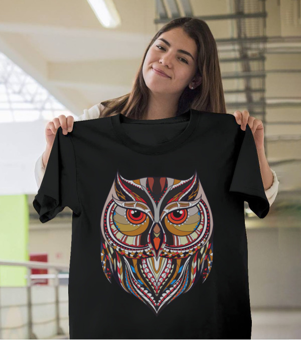 Dream Er Owl Art Multicolor T-Shirt
