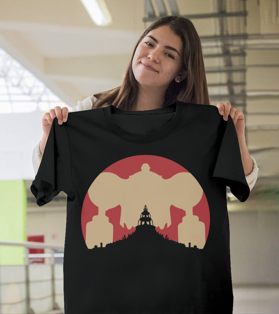 Cyborg Home Town Robot Over City T-Shirt