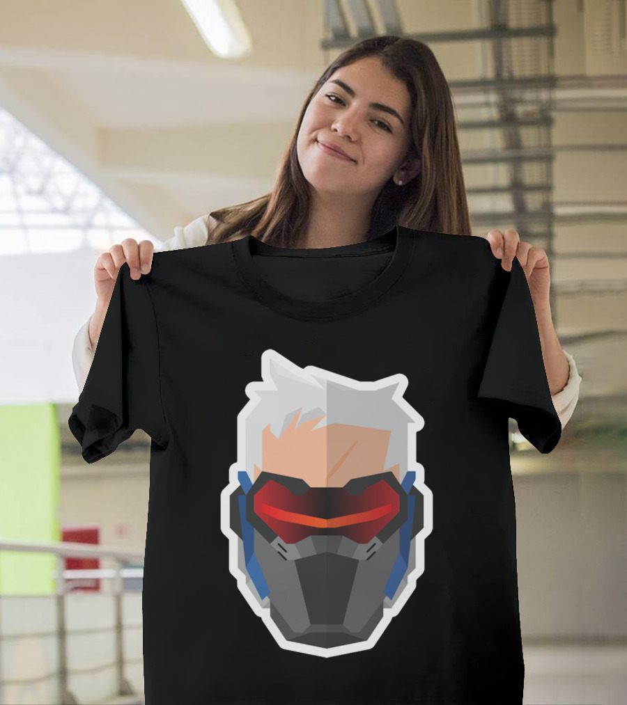 Cyborg Soldier 76 Future Mask Icon Overwatch Hero T-Shirt