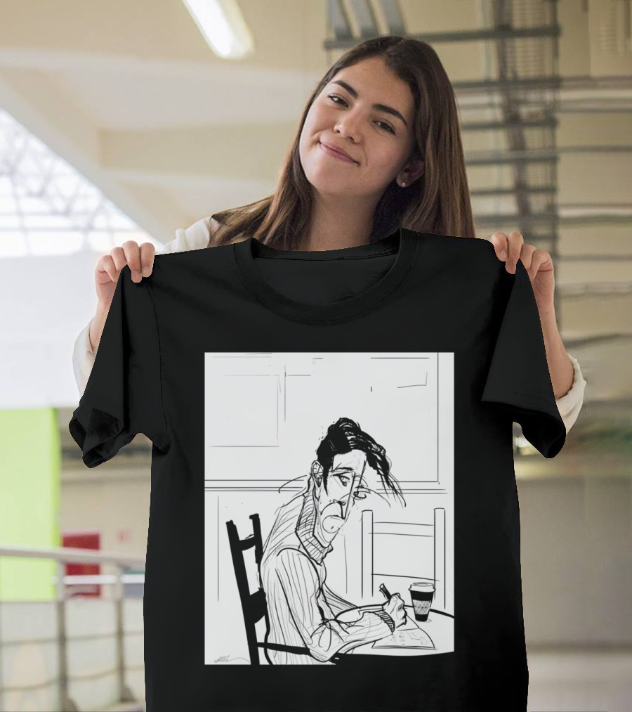 The Poet Writing in a Cafe T-Shirt