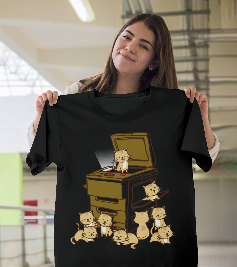 Copycat Printer with Kittens Multiplying T-Shirt