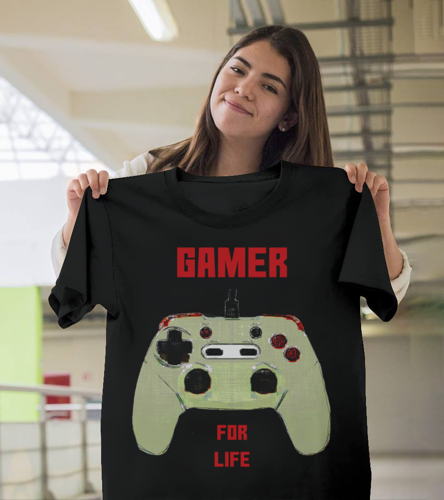 Gamer For Life Video Game Controller T-Shirt