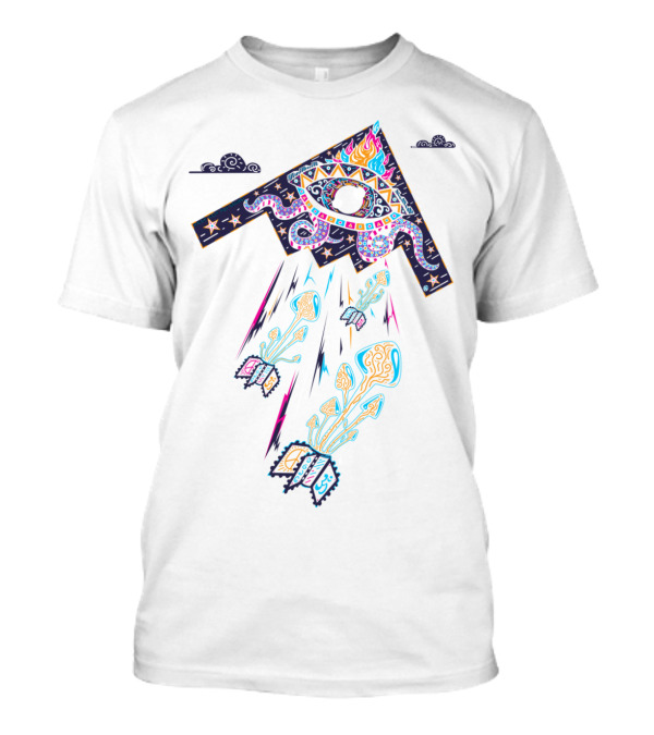 Drop Acid Not Bombs Psychedelic Eye And Mushroom Explosion T-Shirt