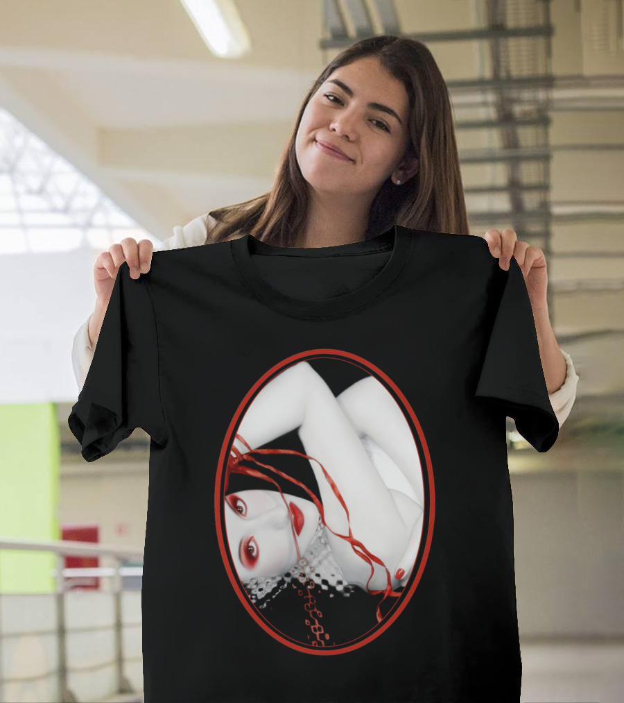The Red Facade Enigmatic Surreal Red Accents T-Shirt