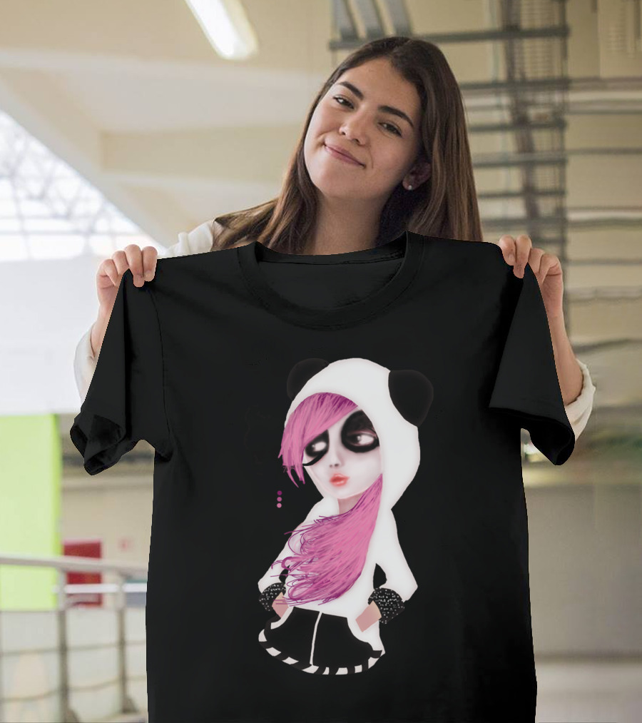 The Physical Feeling Caused By Something Pink-Haired Panda Hoodie Character T-Shirt