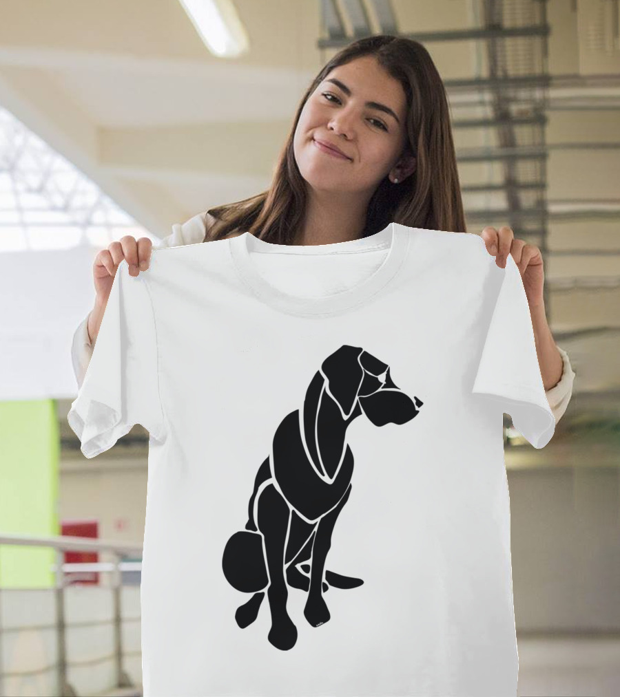 Black Lab Silhouette Dog T-Shirt