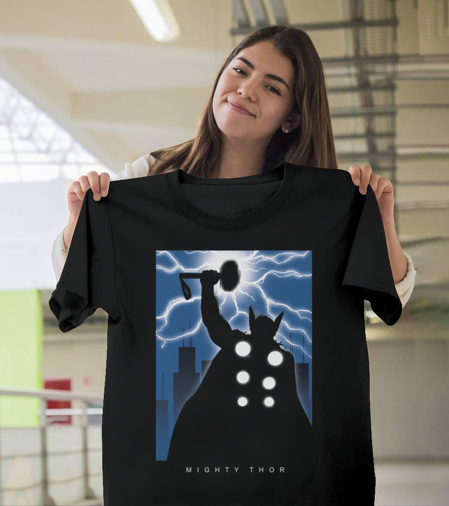 Mighty Thor Lightning Bolt Storm Hammer T-Shirt