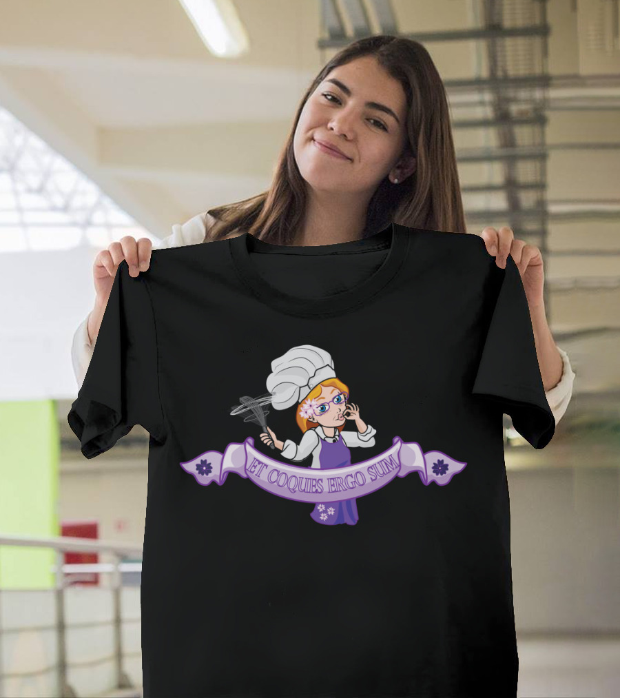 Et Coquus Ergo Sum Chef Character Whisk T-Shirt