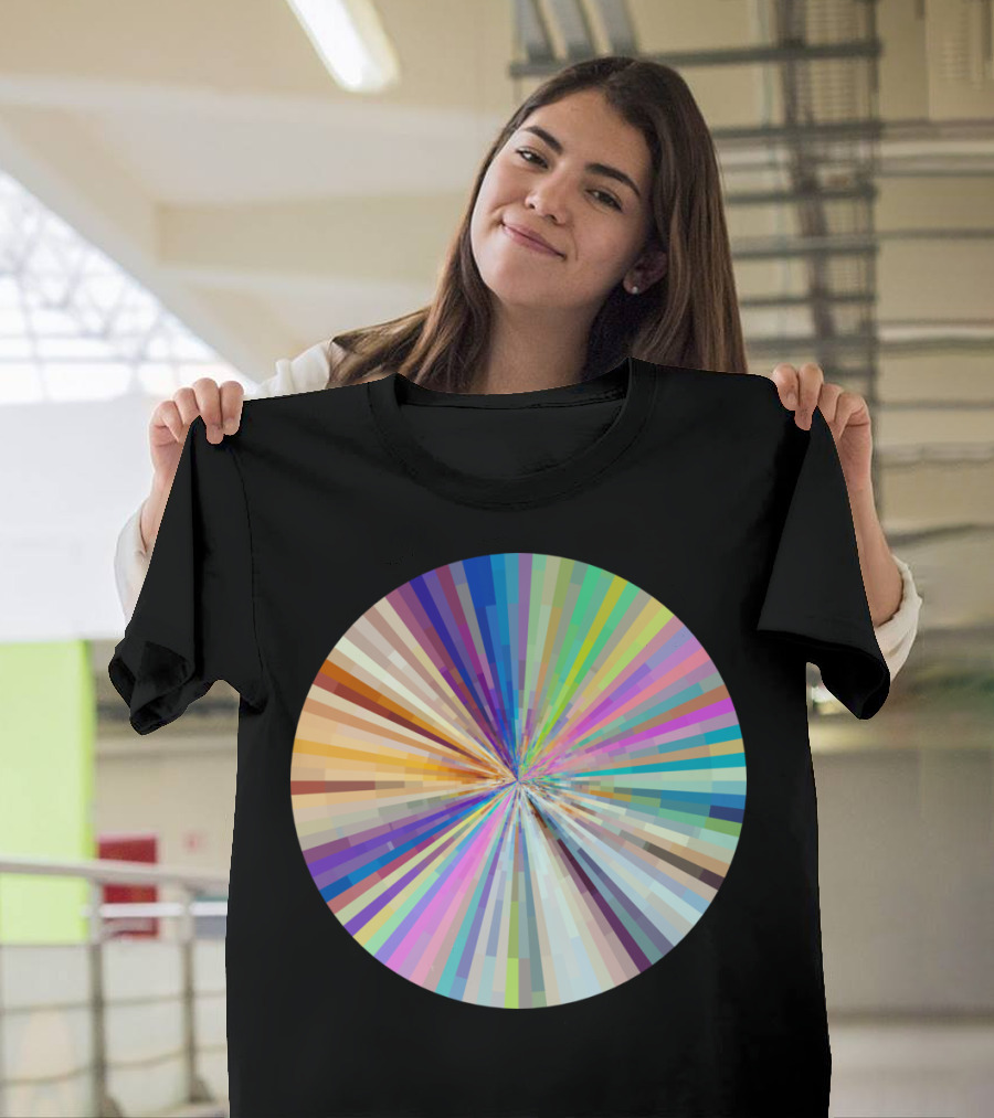 Spin Around A Hundred Times Abstract Rainbow Burst T-Shirt