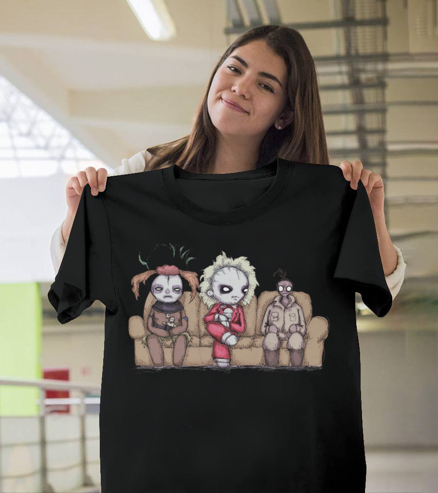 The Waiting Room Tim Burton Inspired Characters T-Shirt