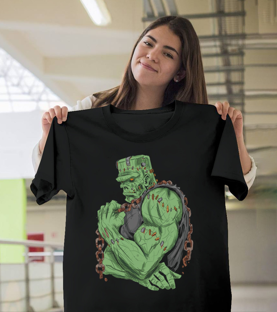 Big Frank Workout Chain-Bound Monster Bodybuilding Power T-Shirt