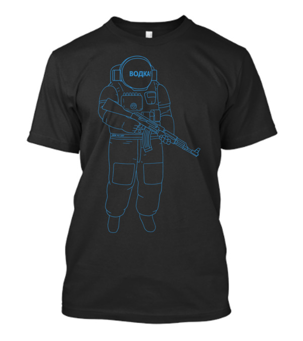 VODKA AK Cosmonaut With Rifle T-Shirt