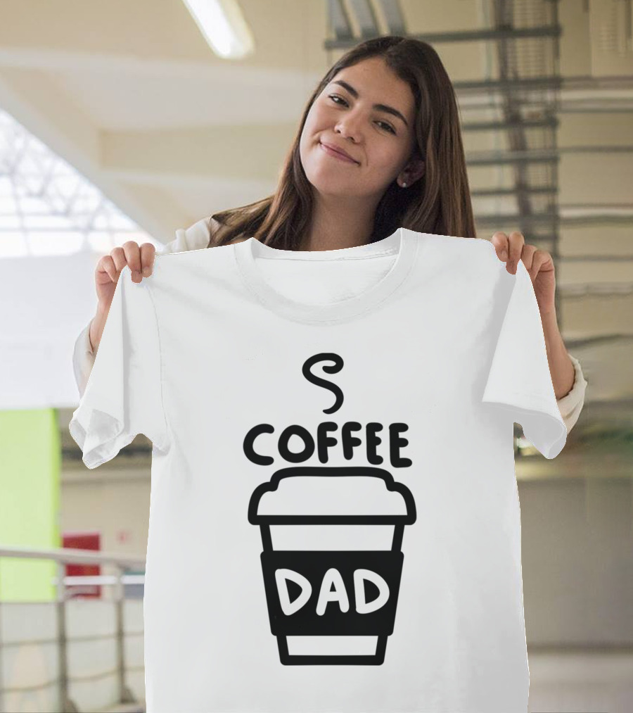 Coffee Dad Coffee Cup Steam T-Shirt