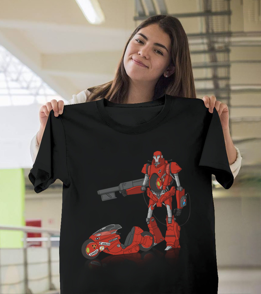 Akira Red Bike Robot with Canon Citizen Shoei T-Shirt