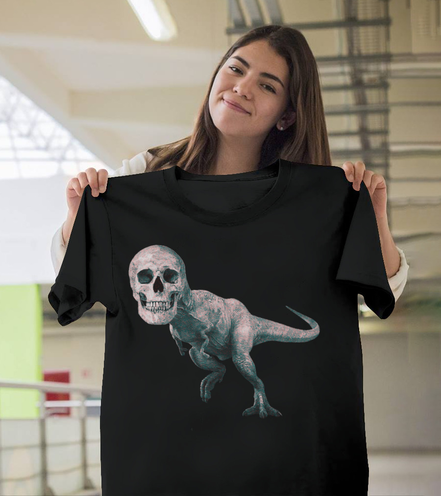 Awesome Scary Rex Human Skull Dinosaur Fusion T-Shirt