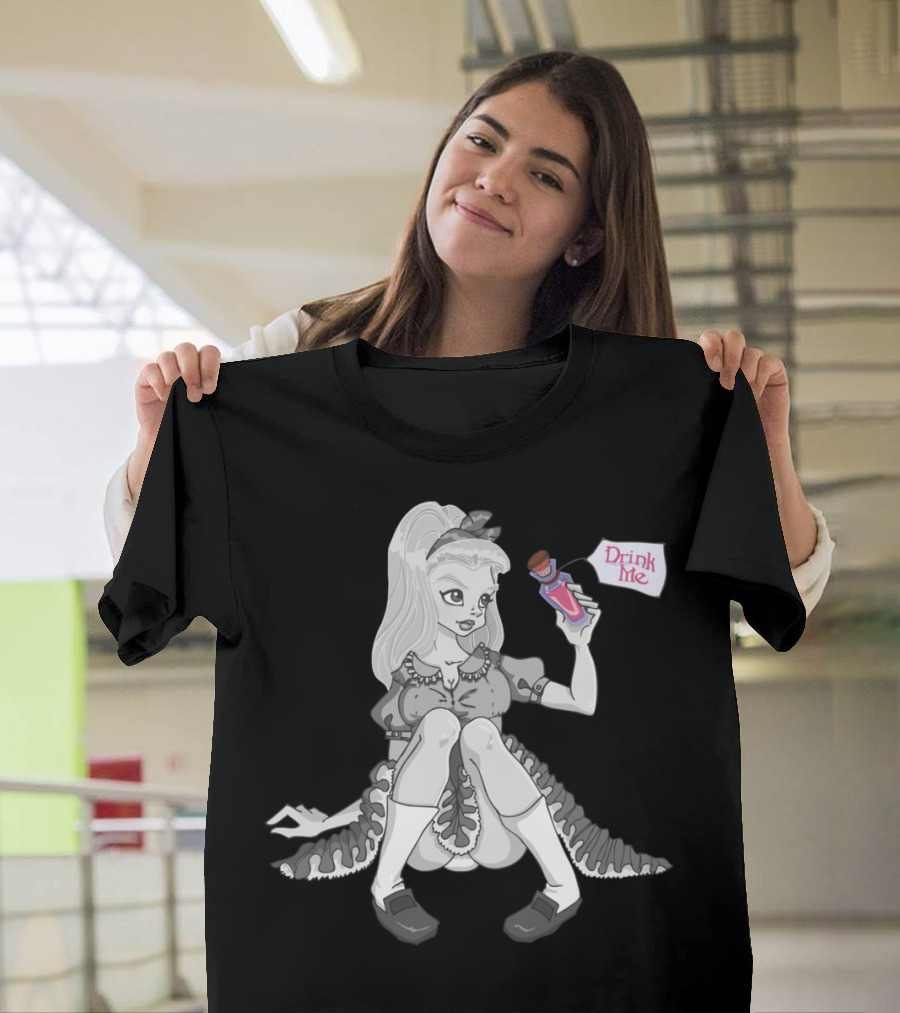 Alice Drink Me Bottle Sitting T-Shirt