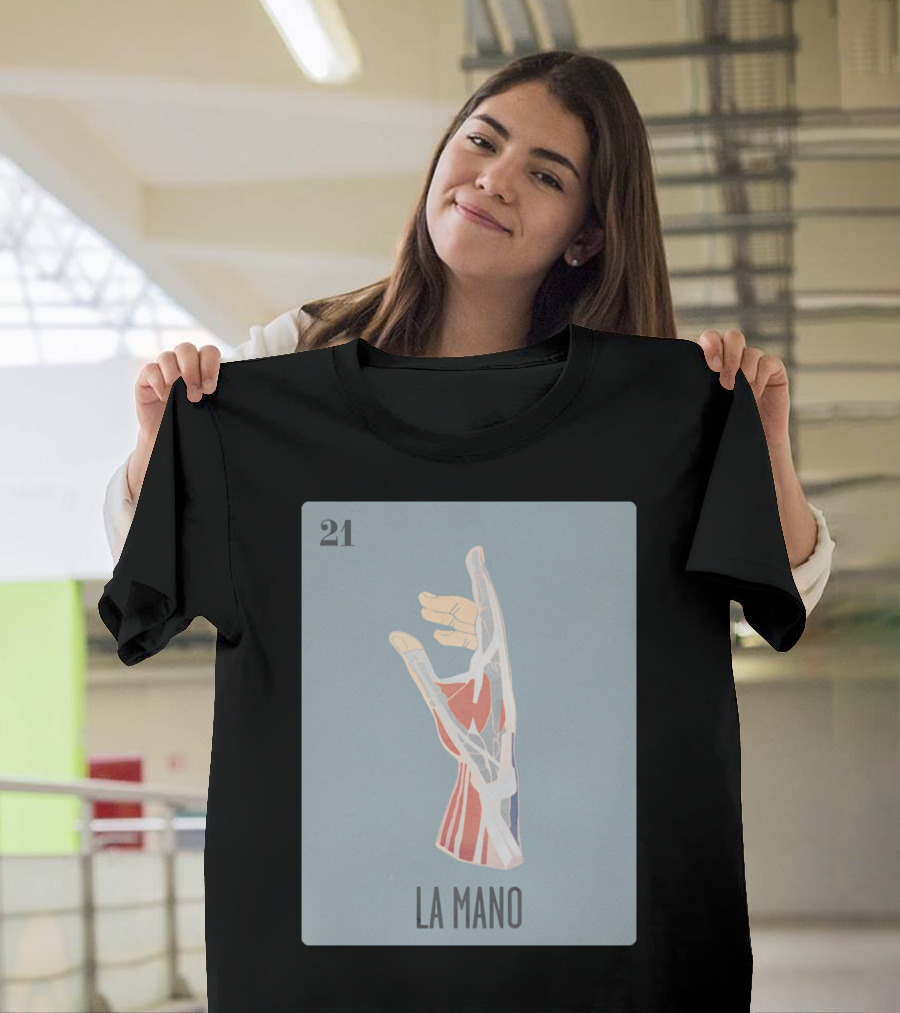 21 La Mano Playing Card Anatomy T-Shirt