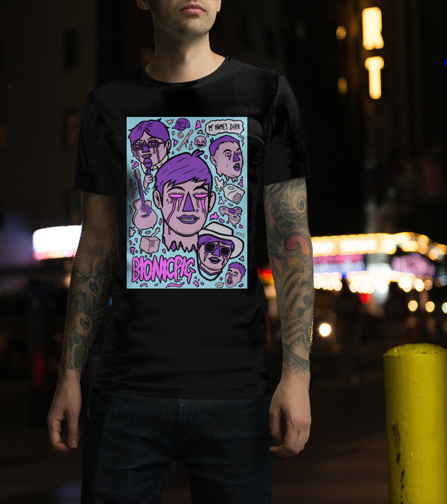 BIONICPIG My Name's Dirk PINKPURPLEKILLER 137 T-Shirt
