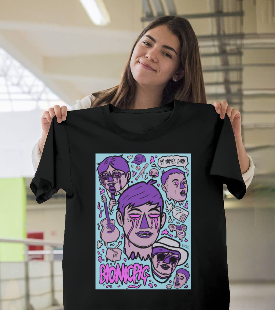 BIONICPIG My Name's Dirk PINKPURPLEKILLER 137 T-Shirt