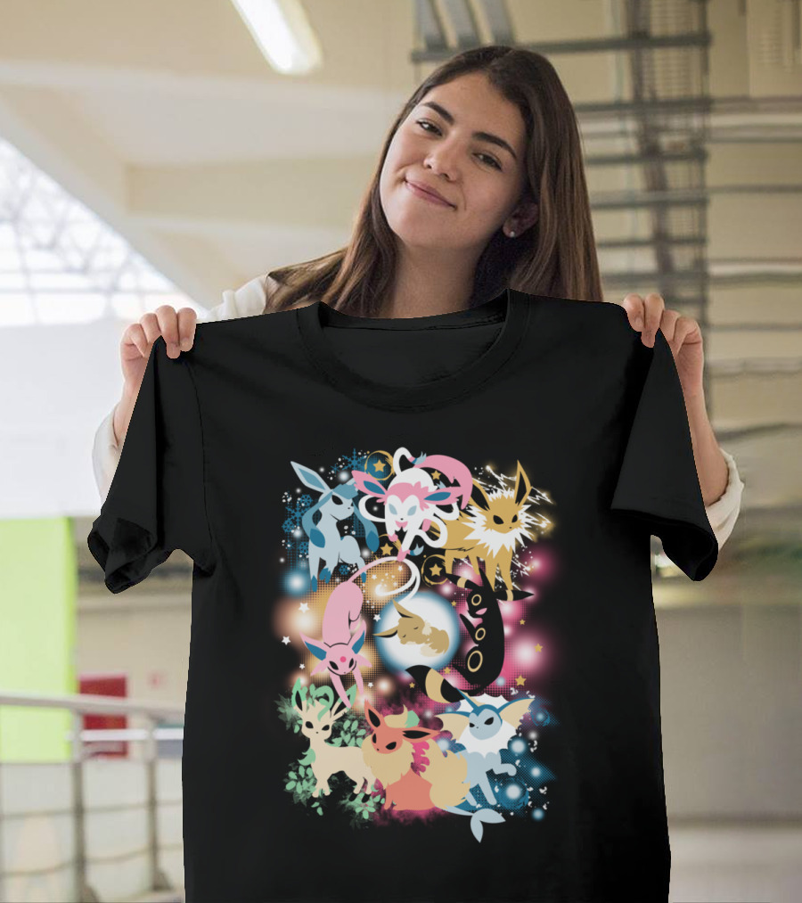 Eevolution Eevee Evolutions Pokeball Stars T-Shirt