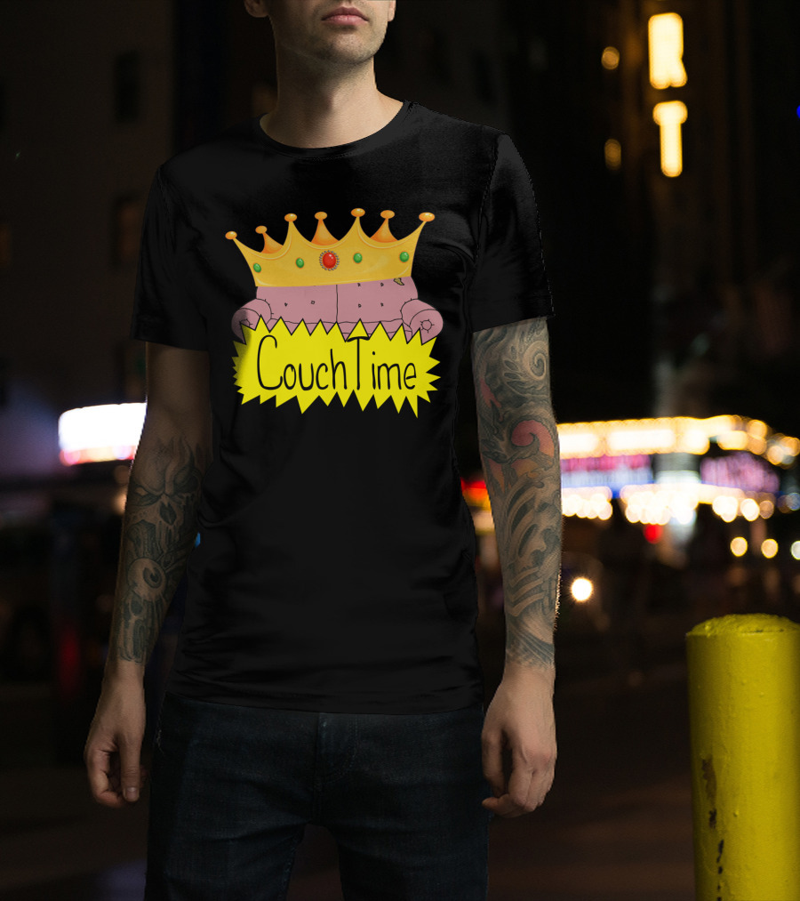 CouchTime Crown Illustration Iconic T-Shirt