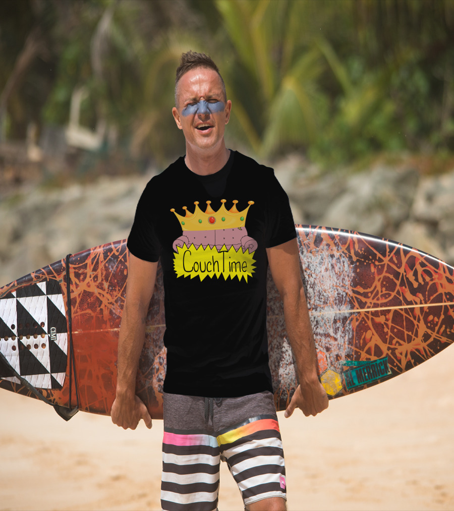 CouchTime Crown Illustration Iconic T-Shirt