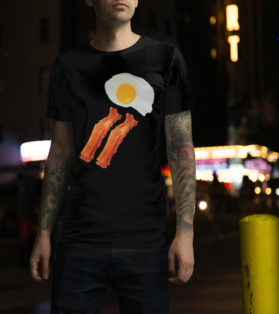 Egg And Bacon Rocket Breakfast Launch T-Shirt
