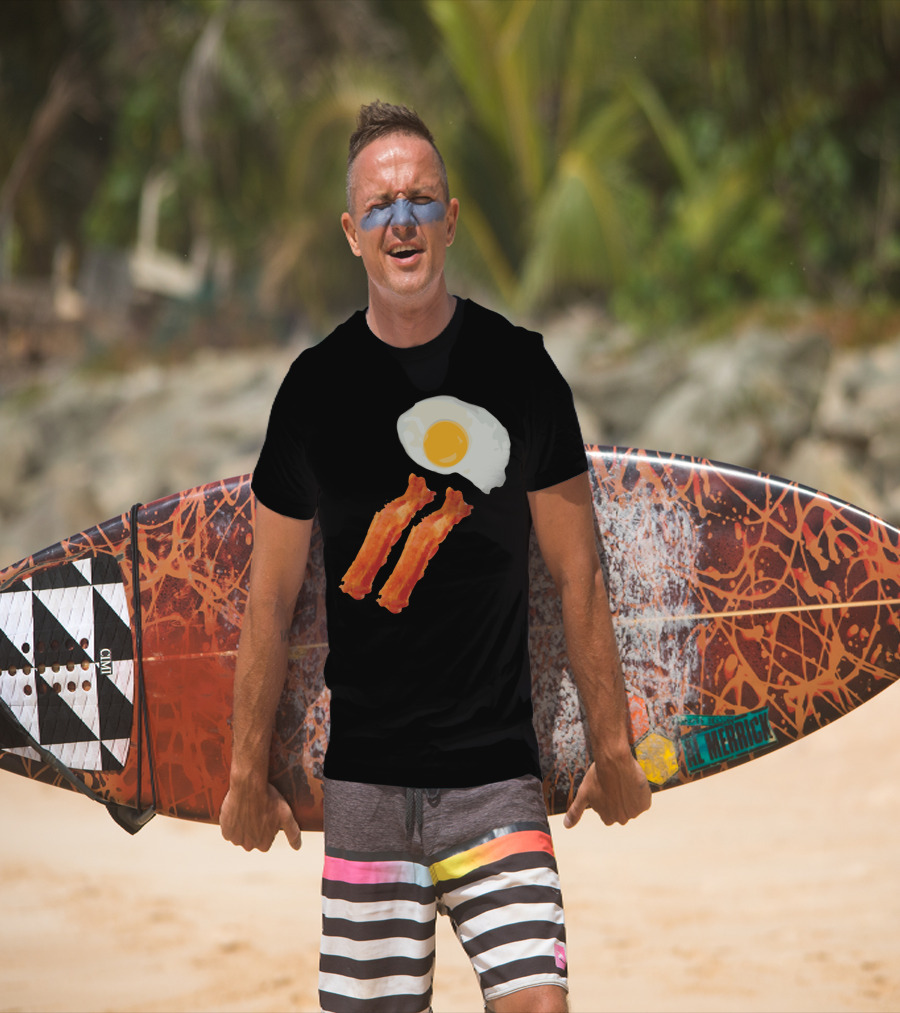 Egg And Bacon Rocket Breakfast Launch T-Shirt