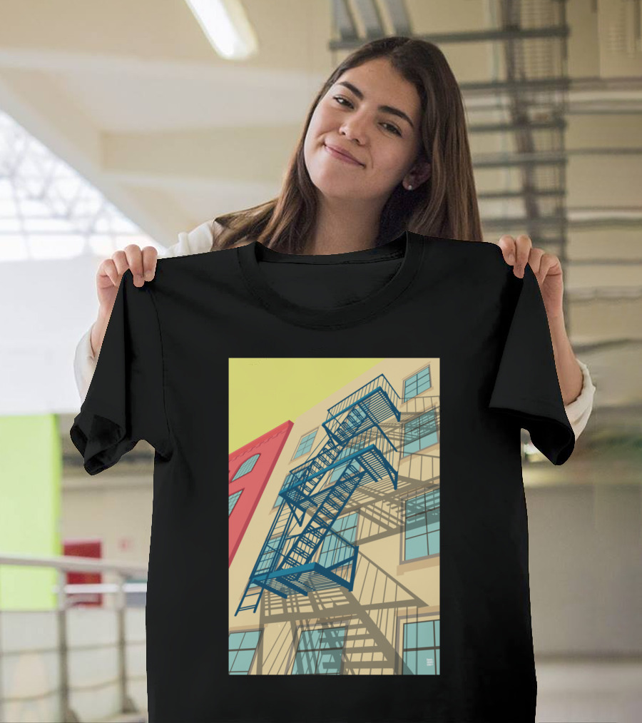 Greenwich Village New York City Fire Escape Urban Architecture T-Shirt