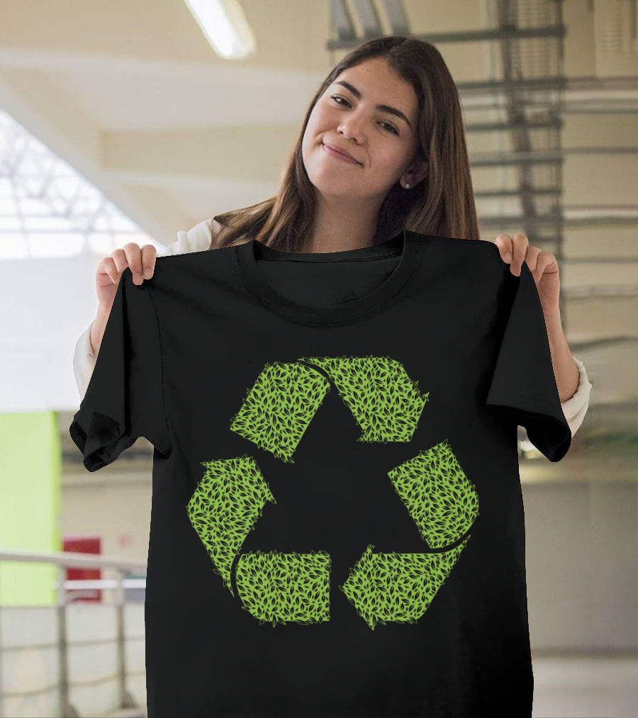 Leaf Pattern Recycle T-Shirt