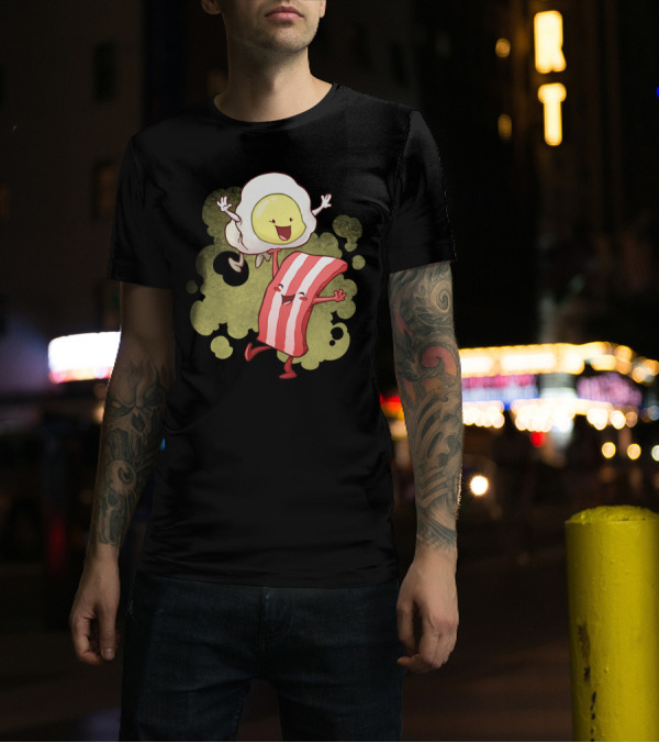 Bacon Lift Breakfast Happiness With Joyful Egg And Bacon Duo T-Shirt