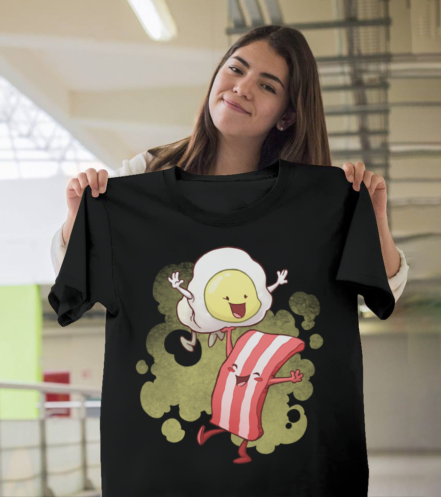 Bacon Lift Breakfast Happiness with Joyful Egg and Bacon Duo T-Shirt