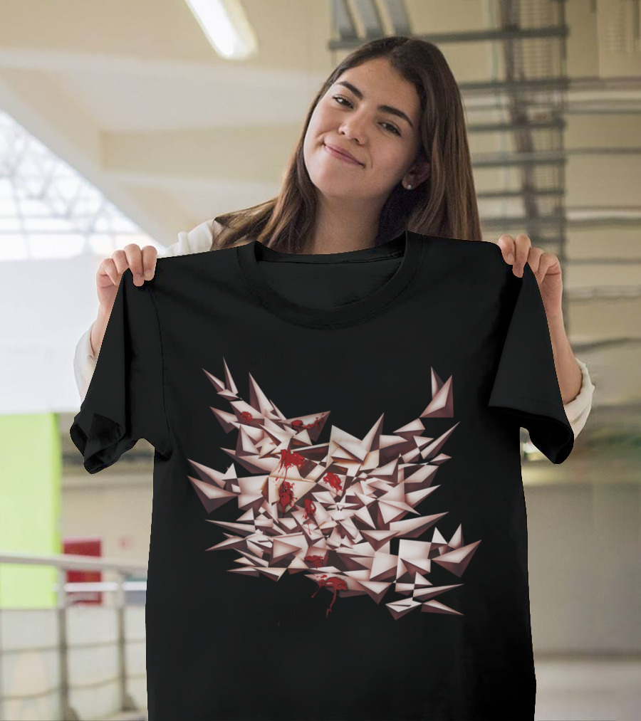 Garnet Geometric Bloodstained Shards T-Shirt