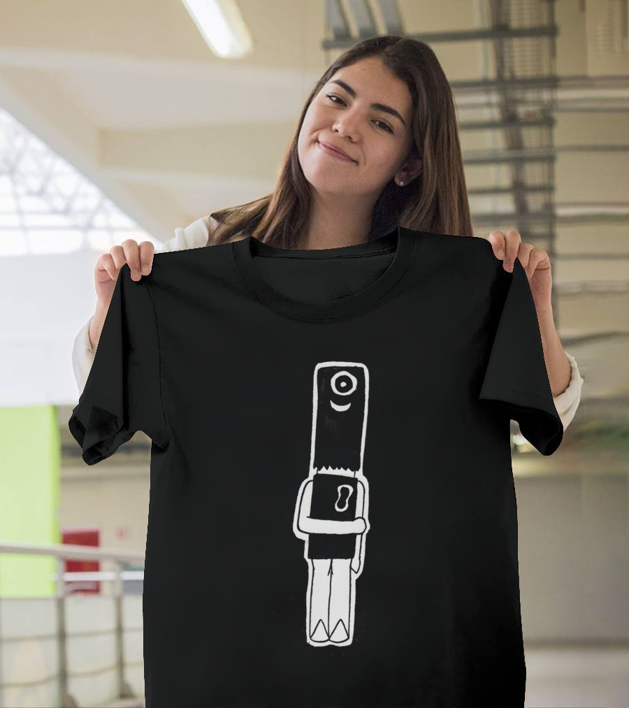 Bag Head Cyclops Stick Figure with Keyhole T-Shirt