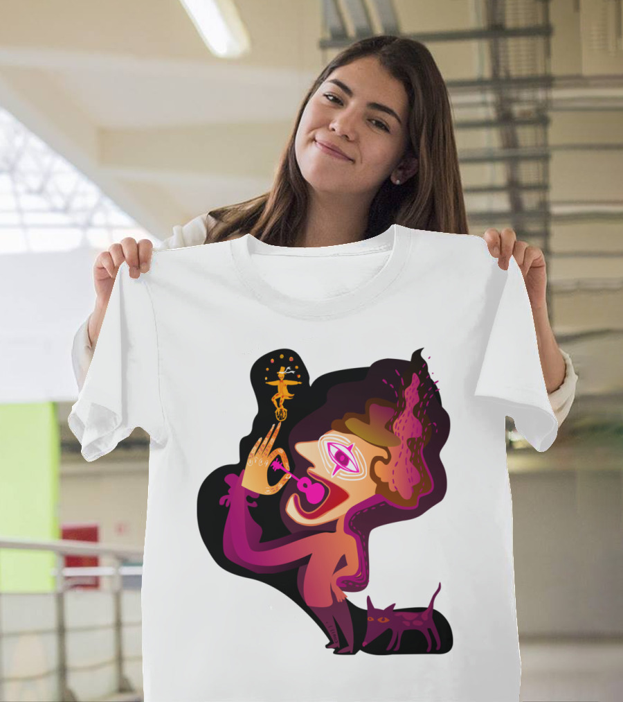 Colorful Clown With Balloon Dog and Unicyclist T-Shirt
