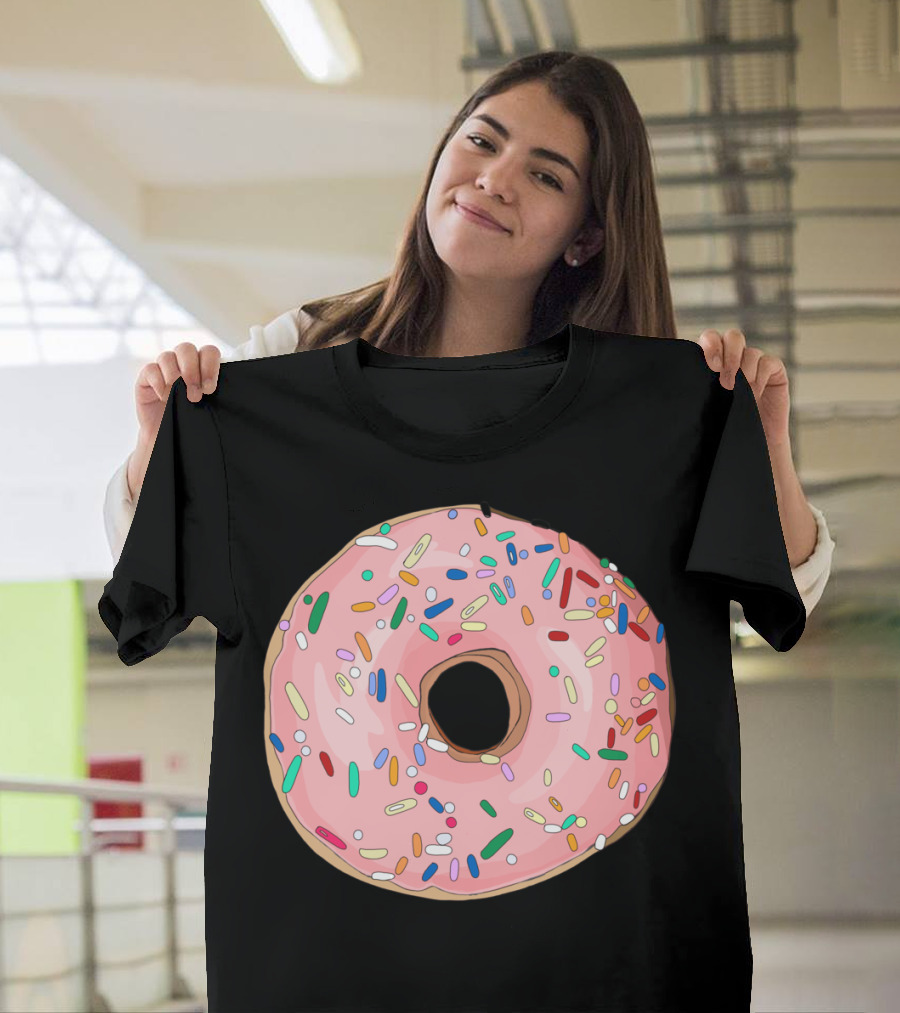 Strawberry Frosted Donut with Sprinkles T-Shirt