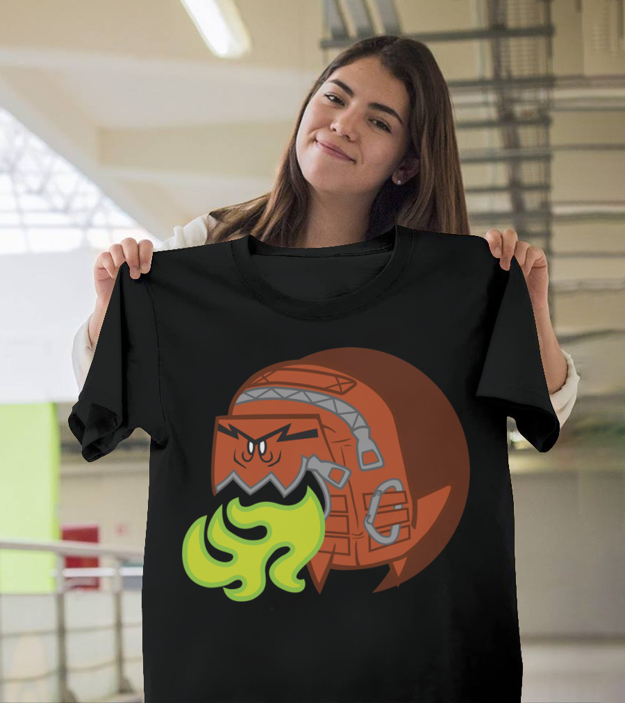 Angry Monster Backpack Breathing Green Fire T-Shirt